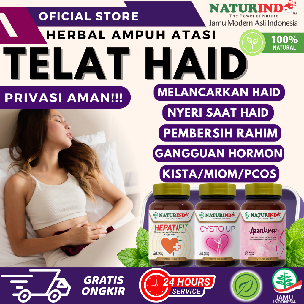 Obat Telat Haid Azzahra Perlancar Datang Bulan Paling Ampuh Atasi Haid Menstruasi PCOS Gangguan Horm