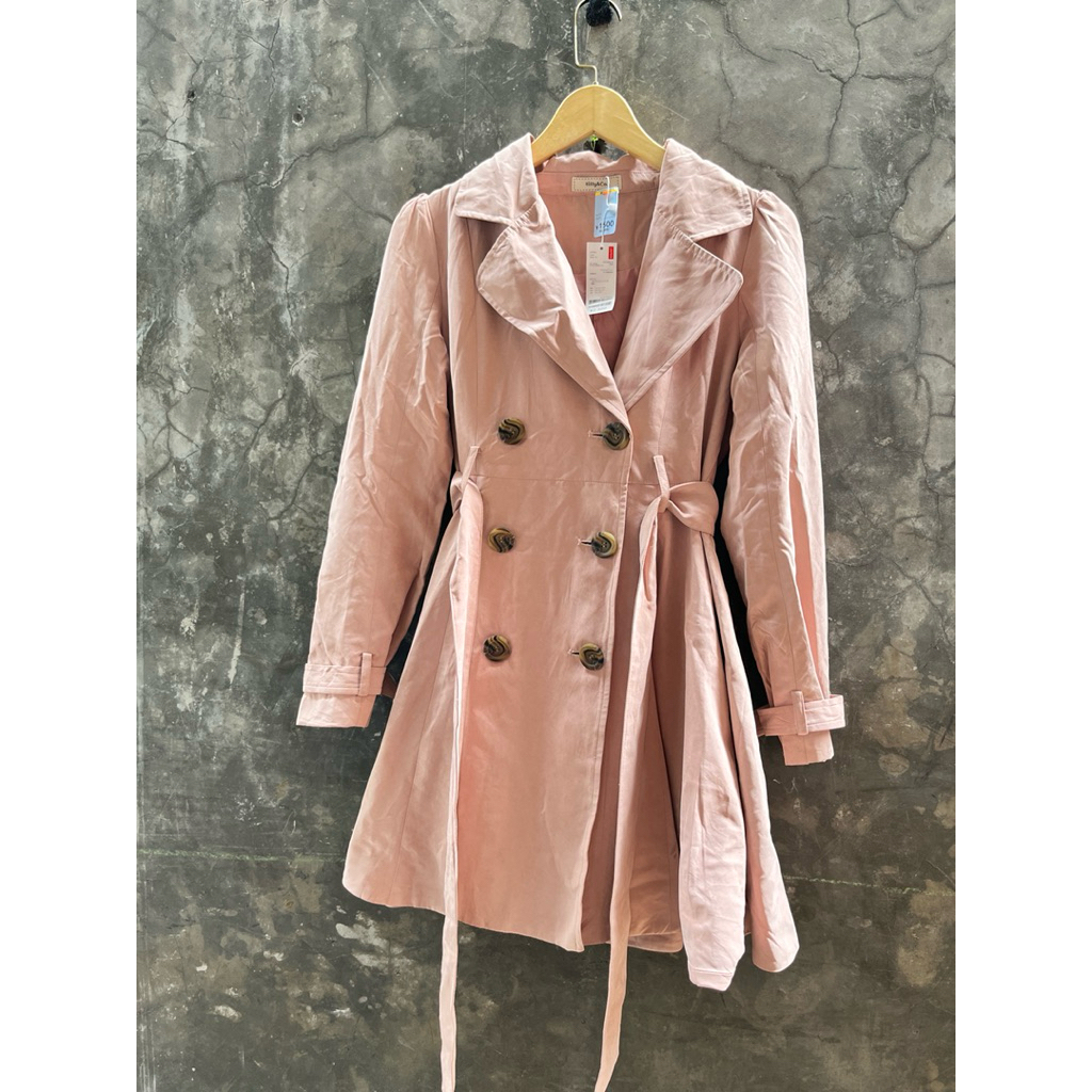 Coat Blazzer Winter warna Pink Preloved Baju Bromo