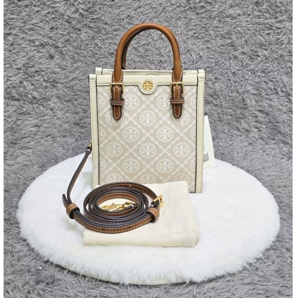 (100% ORI) TB MONOGRAM MINI N/S TOTE