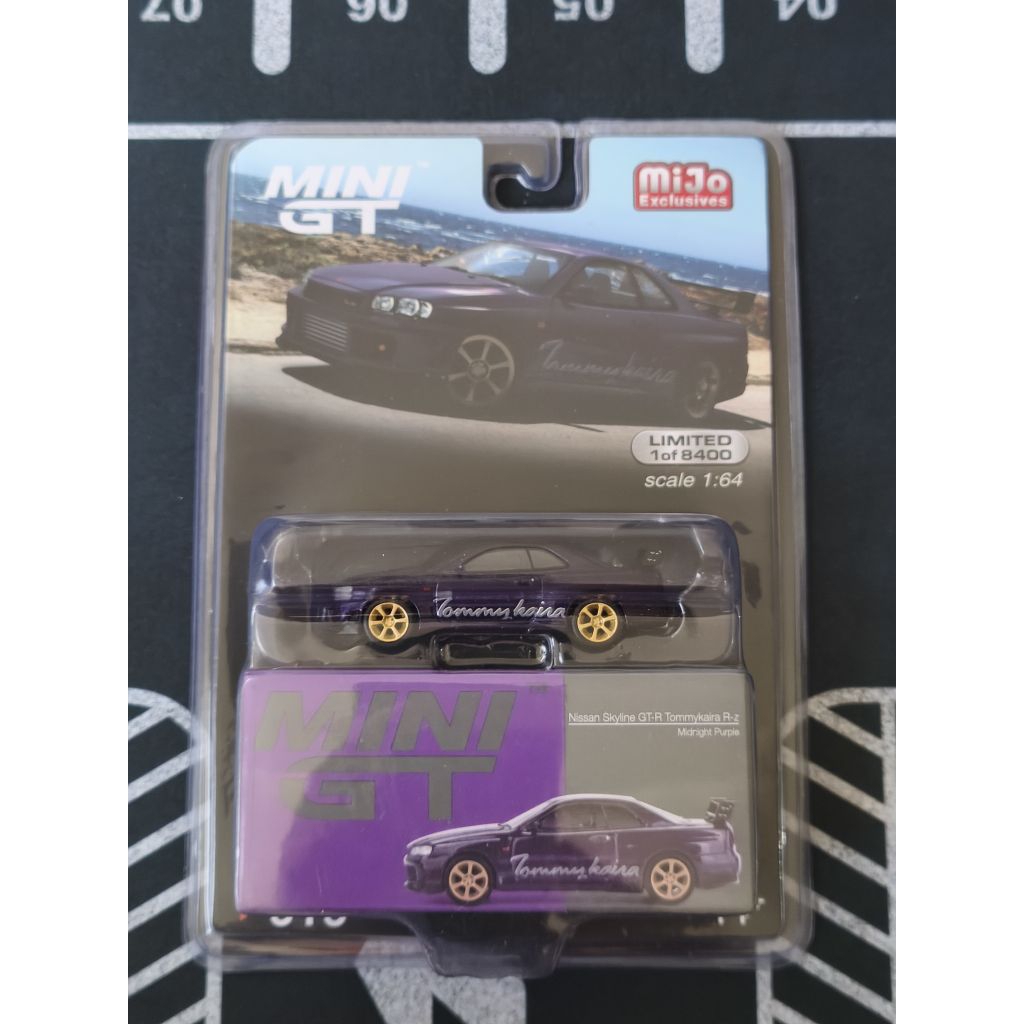 Mini GT Nissan Skyline GTR R34 Tommy Kaira Midnight Purple Blister