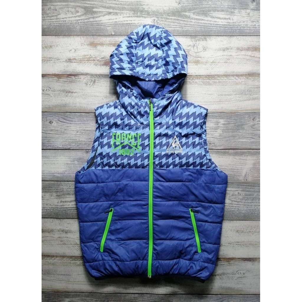 Jaket le Coq Sportif vest outher Bulang hoodie Zipper Motoran Hangout unisex 2 color branded