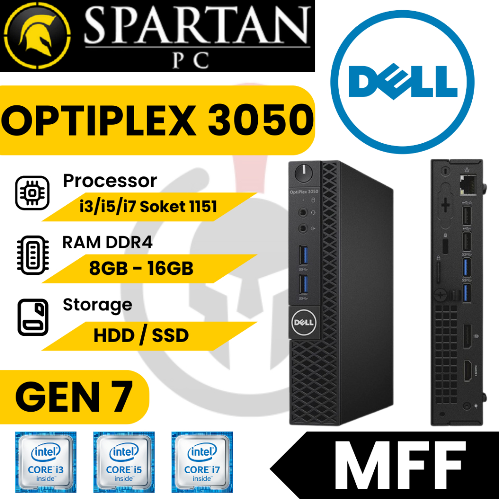 Dell OptiPlex 3050 / 5050 / 7050 MFF PC Mini Core i3 / i5 / i7 Gen 7 Tiny