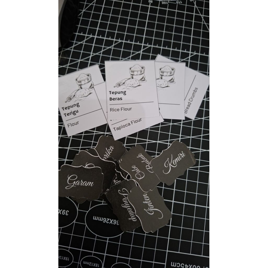 STIKER LABEL BUMBU DAPUR  CUSTOM A4 VINYL WATERPROOF