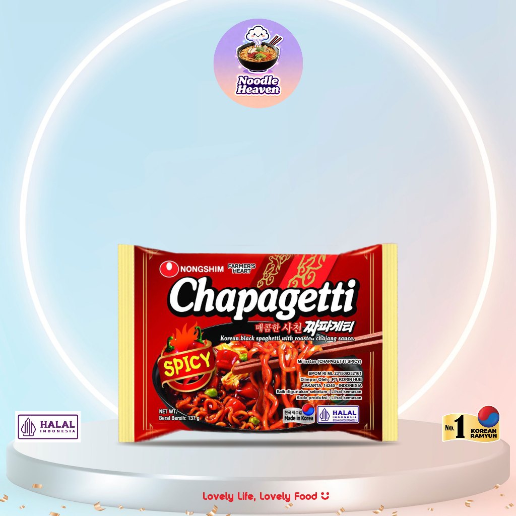 Nongshim Chapagetti SPICY 137g Instant Jajangmyeon Noodle Halal Made in Korea