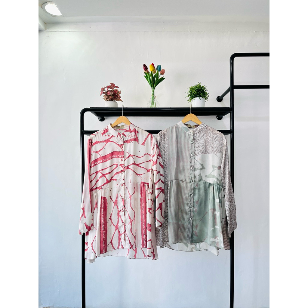 Dian Pelangi Salma Tunik Tissue Abstrak