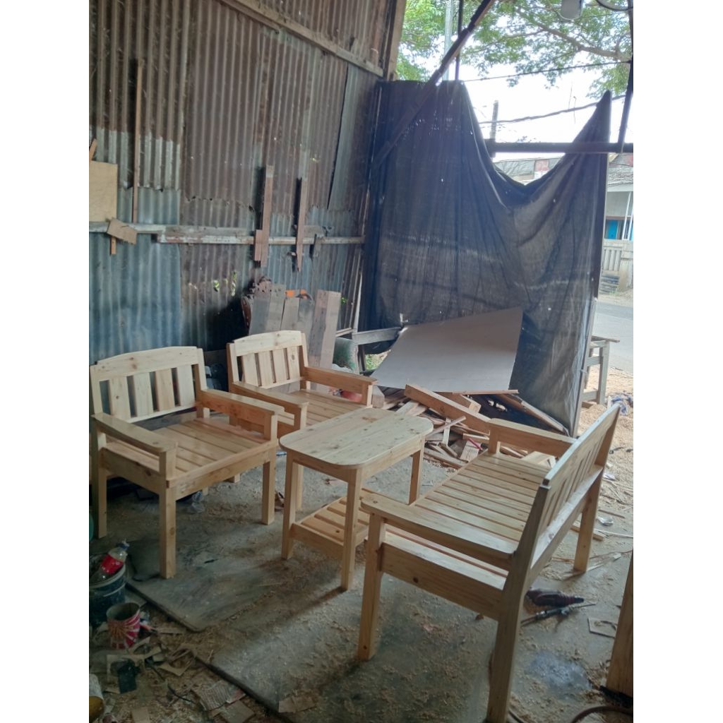 kursi teras jati Belanda set