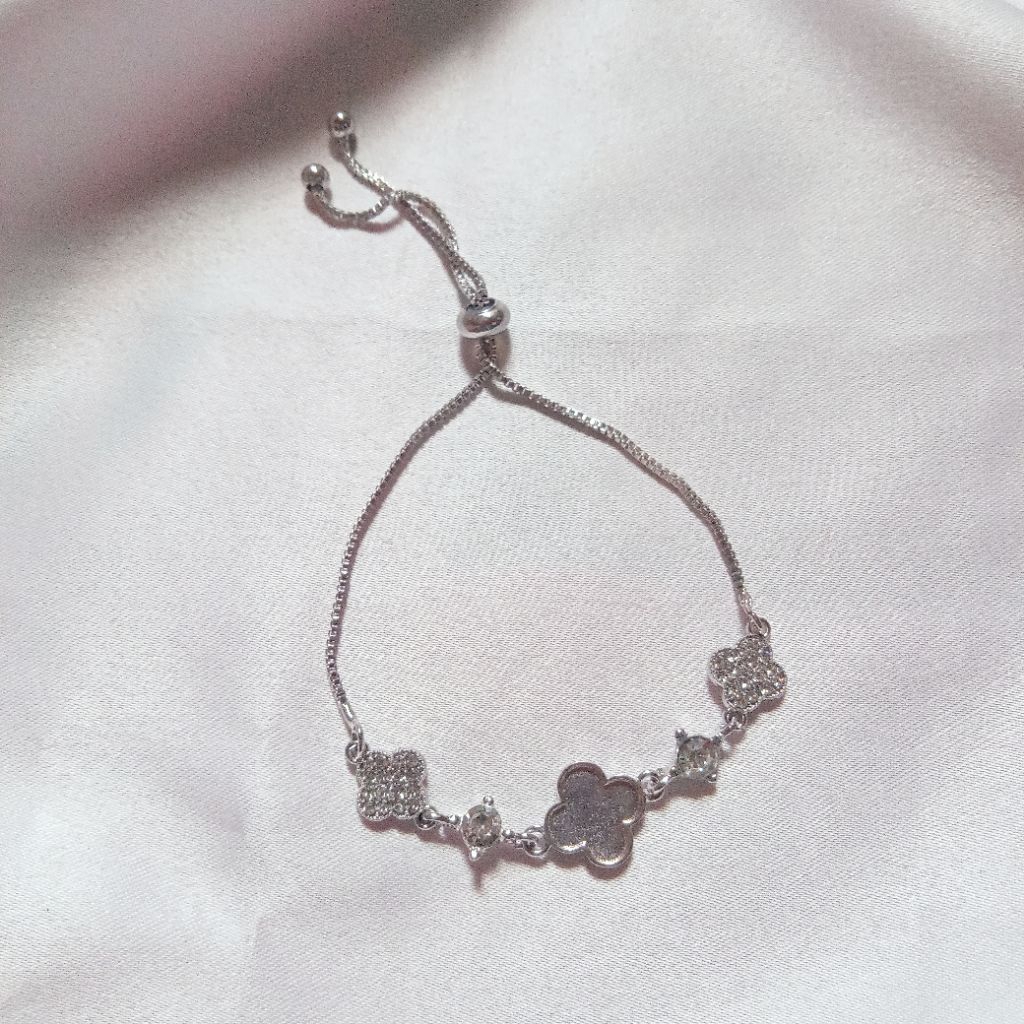 Gelang Titanium Serut Silver