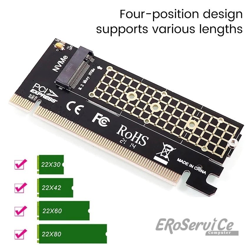 ADAPTER SSD M.2 NVME TO PCIE X16 M2 NVME TO PCIEX16 TO M.2 M KEY NVME PCIE KONVERTER FULL SPEED HIGH