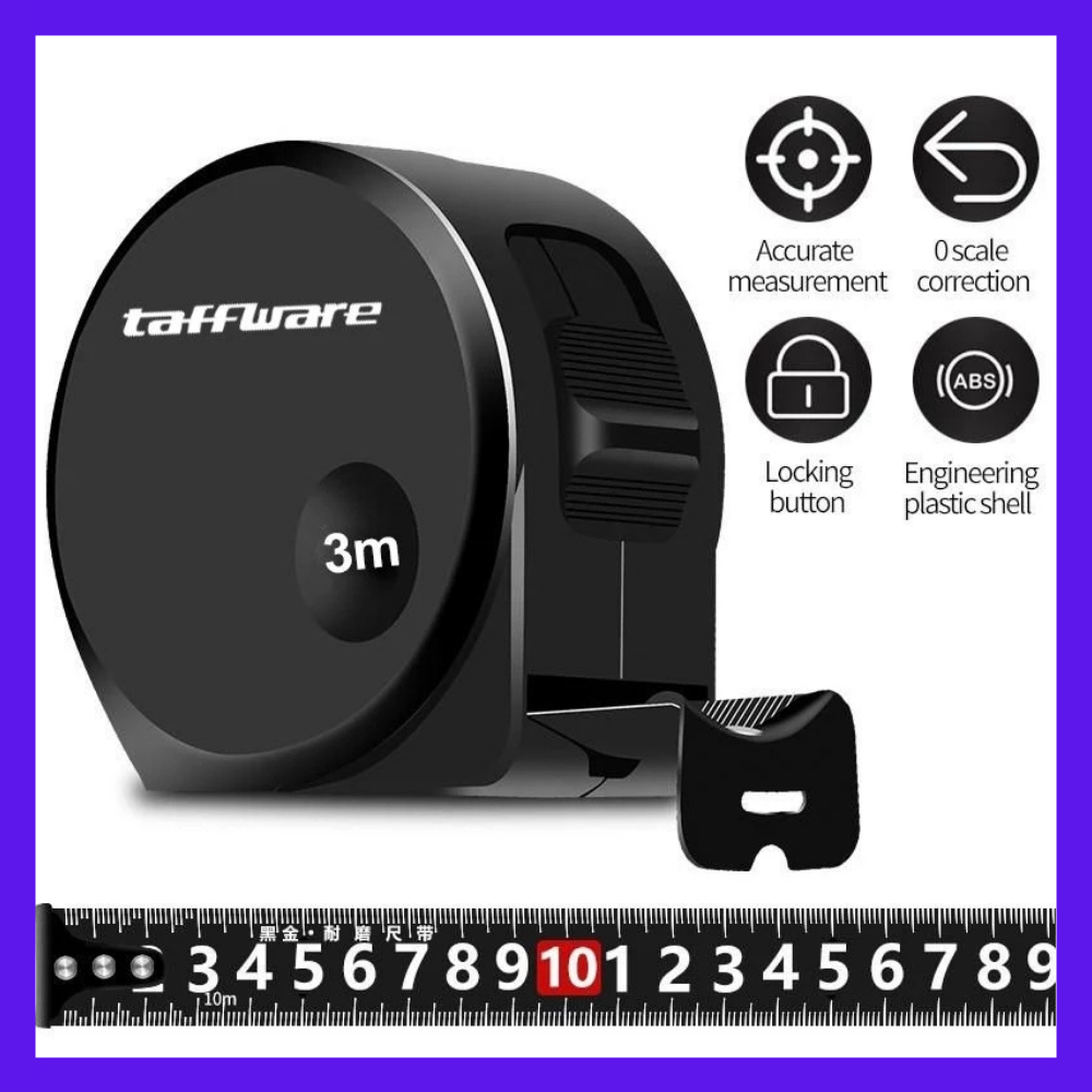 Taffware Meteran Roll Tape Measure Lock System 16mm 3M METERAN ROLL