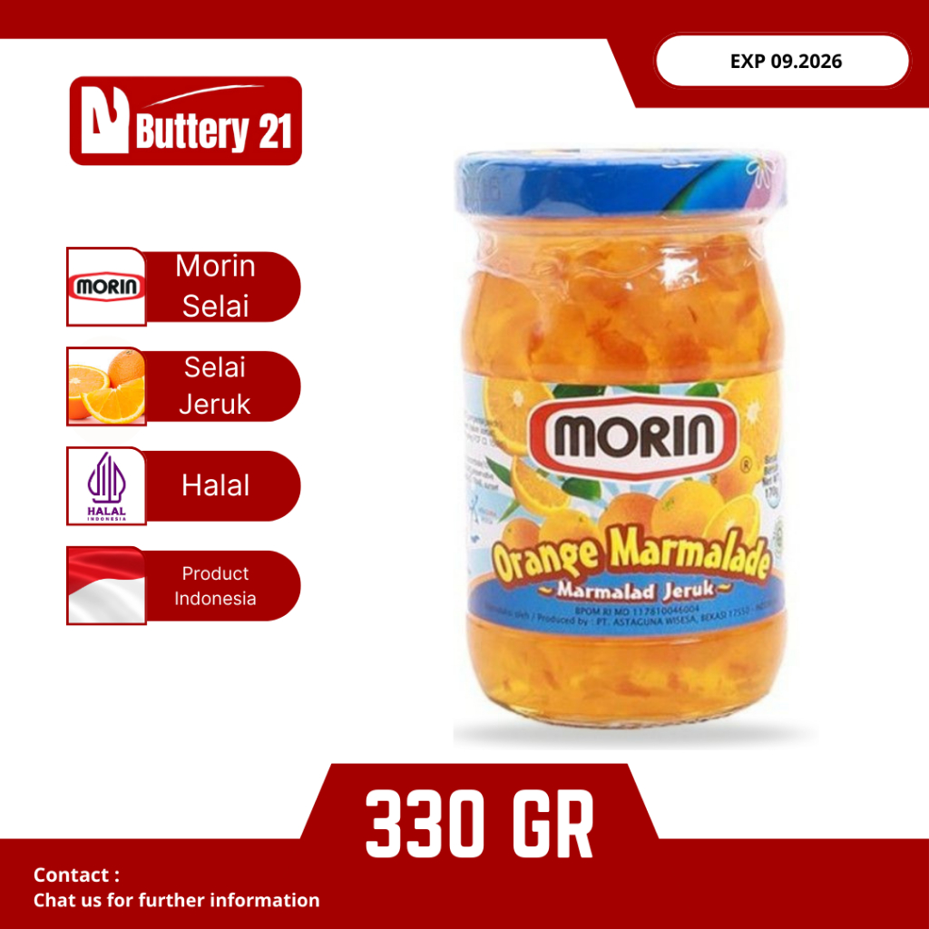 MORIN ORANGE MARMALADE 330 GR/MORIN SELAI JERUK/SELAI MORIN JERUK/SELAI MORIN ORANGE MARMALADE