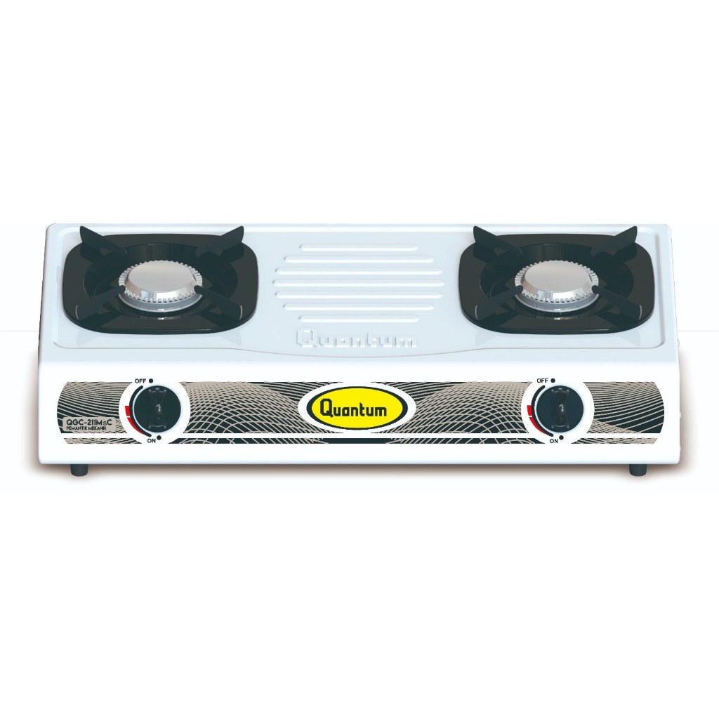 QUANTUM Kompor Gas 2 Tungku QGC-211MSC - 100% ORI