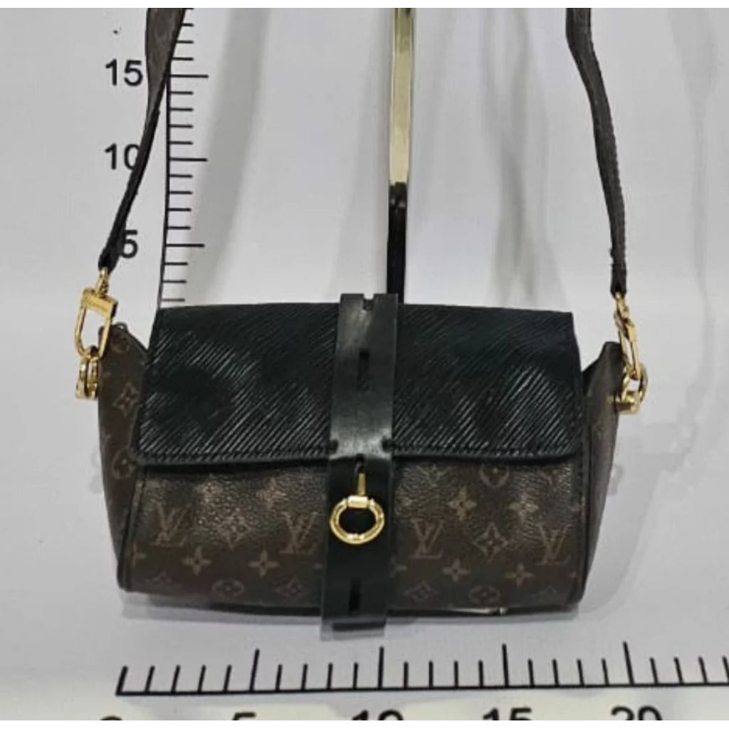 PRELOVED LOUIS VUITTON MONOGRAM LOCK CHAIN STRAP SHOULDER BAG BROWN BLACK SP1919