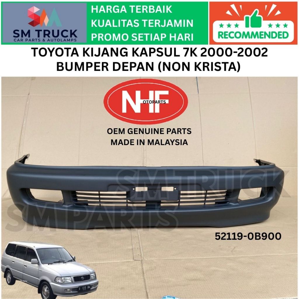BUMPER BEMPER DEPAN KIJANG KAPSUL 2000 2001 2002 BENSIN SOLAR EFI LGX LSX SGX BARU IMPORT PLASTIK AB