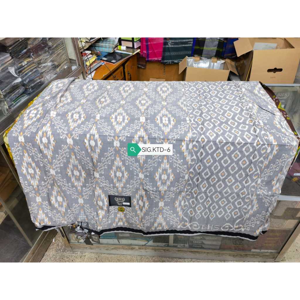 BISA COD - SARUNG BHS SIGNATURE SILVER KTD KAWUNG - SUTRA MEWAH ELEGANT