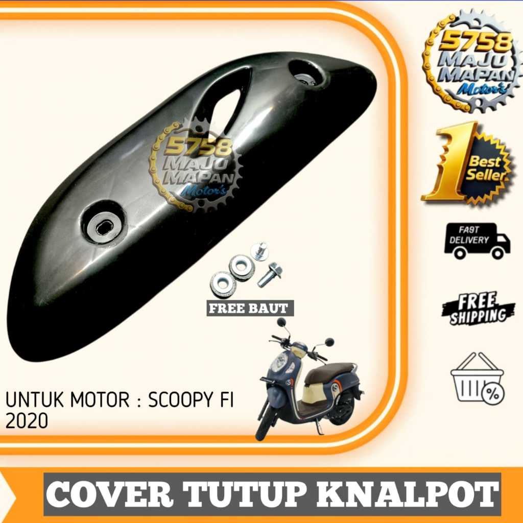 COVER KNALPOT SCOOPY FI 2020 TAMENG KNALPOT SCOOPY FI 2020