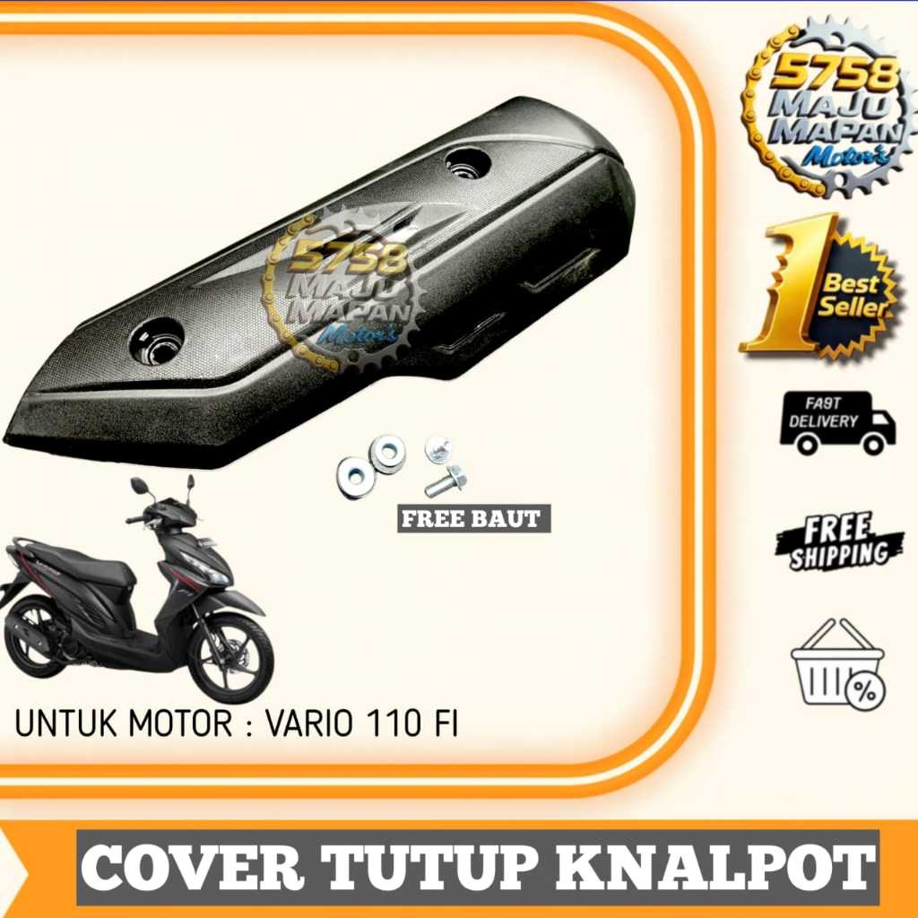 COVER KNALPOT VARIO 110 FI TAMENG KNALPOT VARIO 110 FI