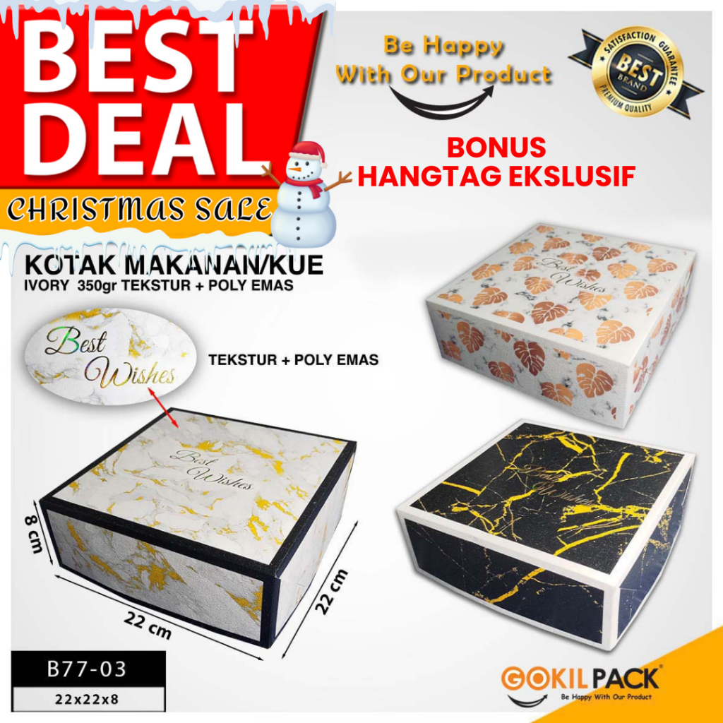 Kotak Kue Box Cake Lunch Ivory Packaging Dus Makanan B77