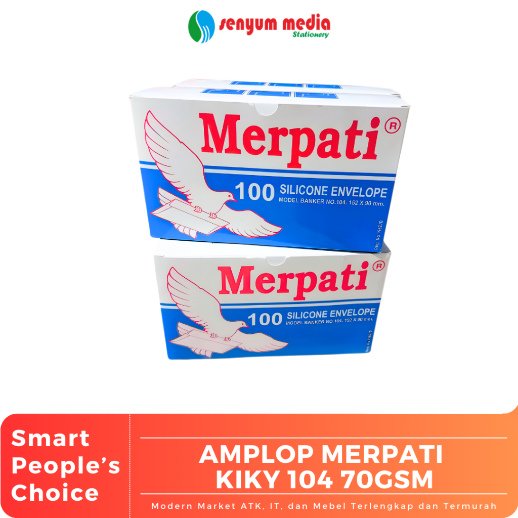 Amplop Merpati/Amplop Putih 104 70GSM  ( 1 Slop isi 5 Pak  ) (S:SLOP)