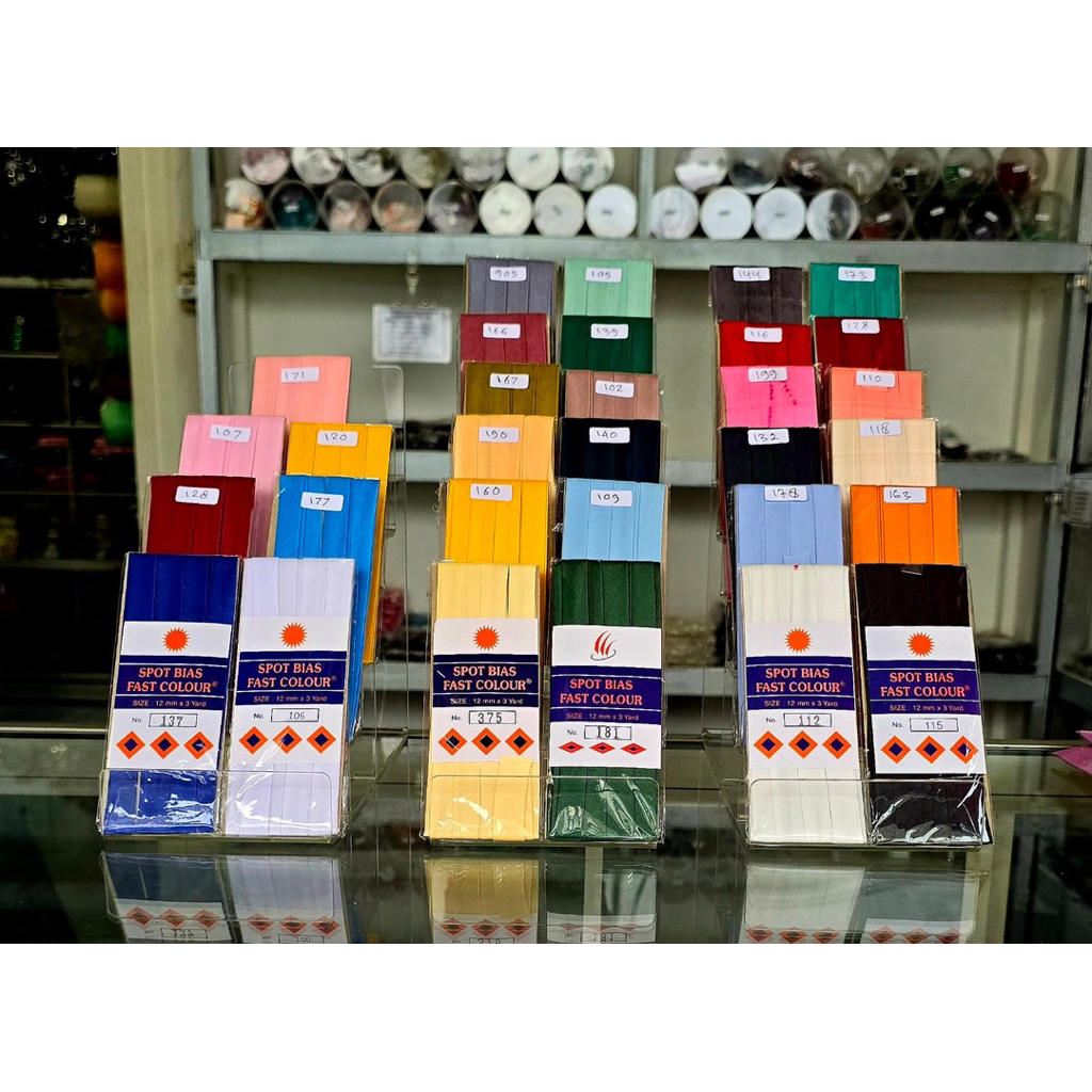 Bisban Santin Polos TERMURAH / Bisban Satin Polos Untuk Kerah / Bisban Satin Polos Untuk Pinggiran B