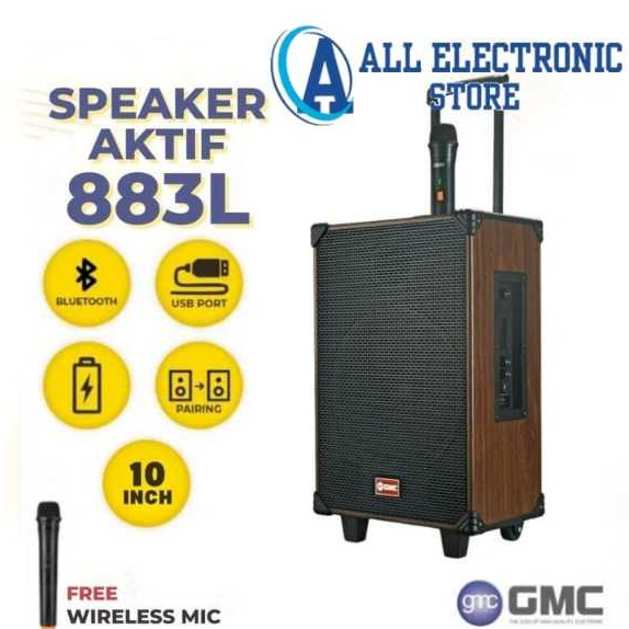 GMC Speaker Meeting Portable Bluetooth 10 Inch 883L