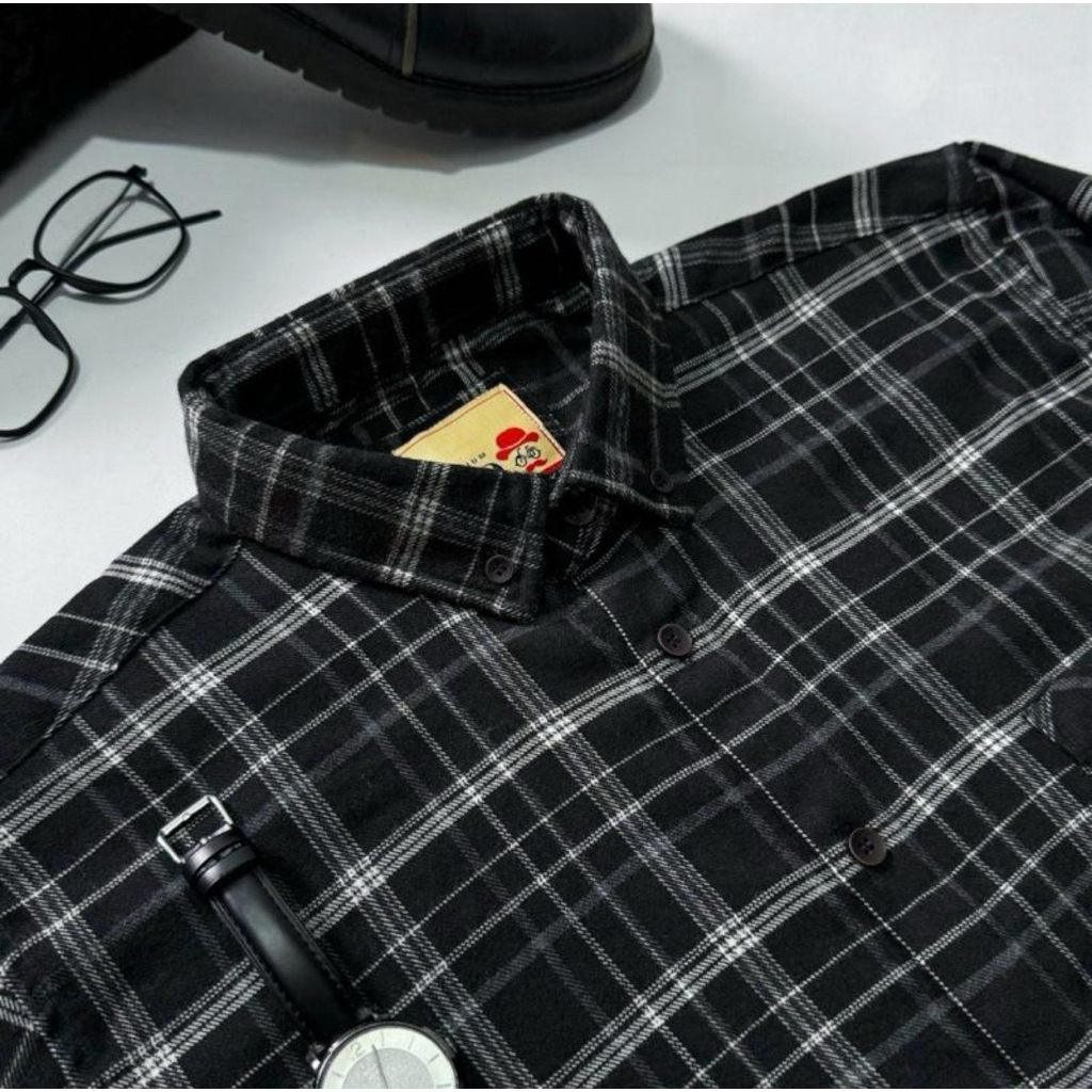 KEMEJA FLANEL F2D SEMI WOL LENGAN PANJANG PREMIUM ET 20