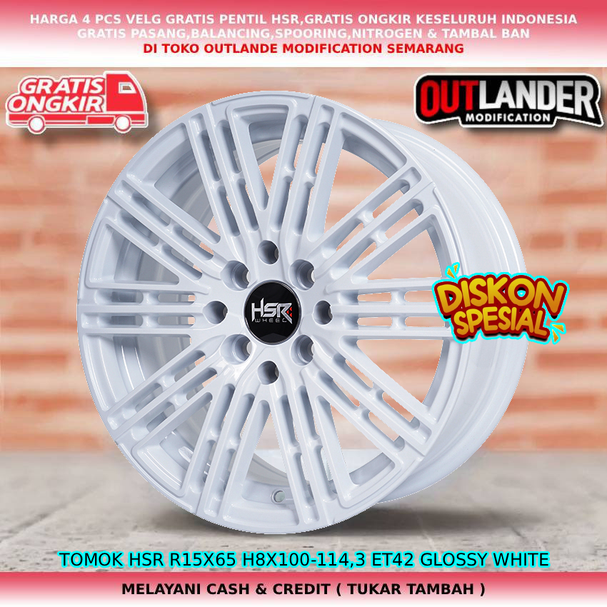 Velg racing ring15 untuk mobil Galant Hiu| Eterna| Panther| Xenia| dll velg hsr tomok R15