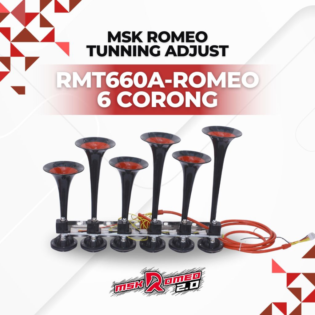 Telolet RMT660-A (not bisa diubah) ROMEO by MSK Romeo — Telolet Pakistan 6 Corong (12V/24V)