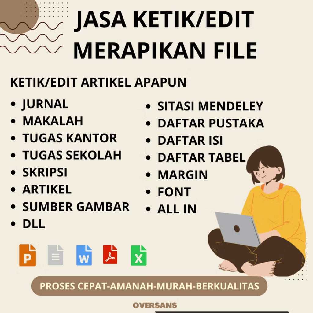 [EXPRESS FREE REVISI] Editing File | Jasa Ketik Merapikan File, bikin CV, Daftar Pustaka, daftar tab