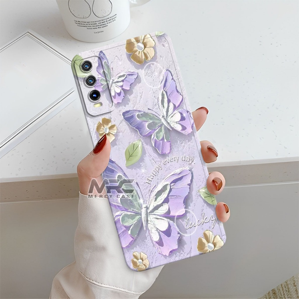 Mercycase Softcase HP Vivo Y12s Y20 Y20s Karakter Silikon Case Procamera Casehp Bumper Cover HP - 27