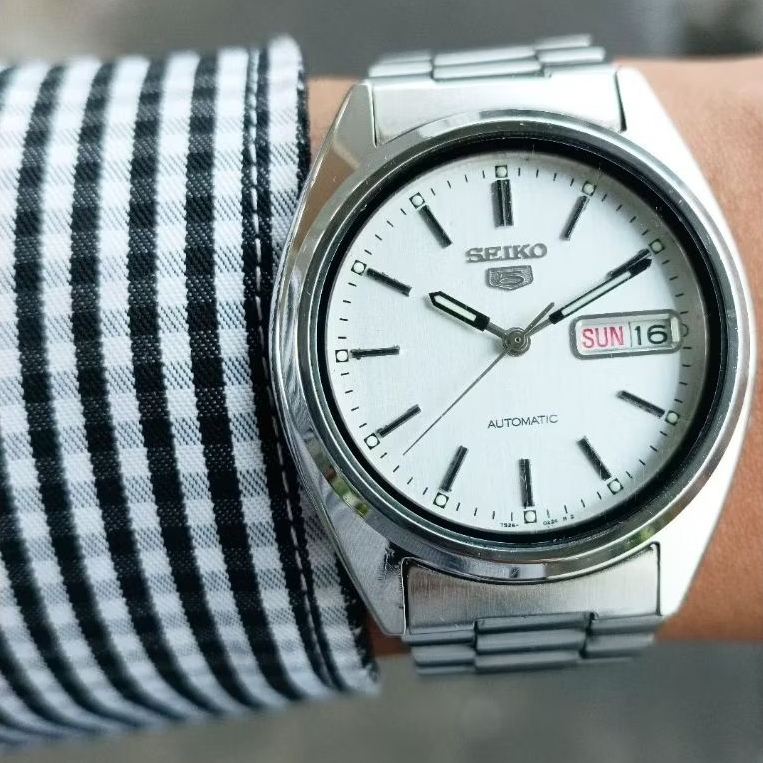 Seiko 5 Automatic White Dial Vintage