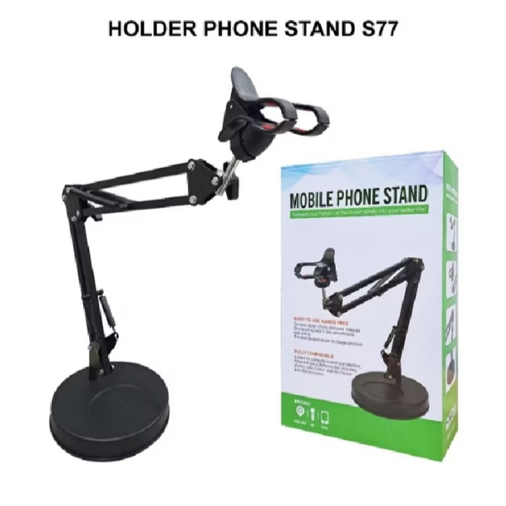 Stand holder handphone meja multifunctional S77-B stand handphone meja Fahrenheit holder hp Lazypod 