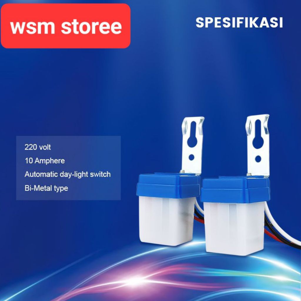 Photocell sensor cahaya otomatis AC 220V