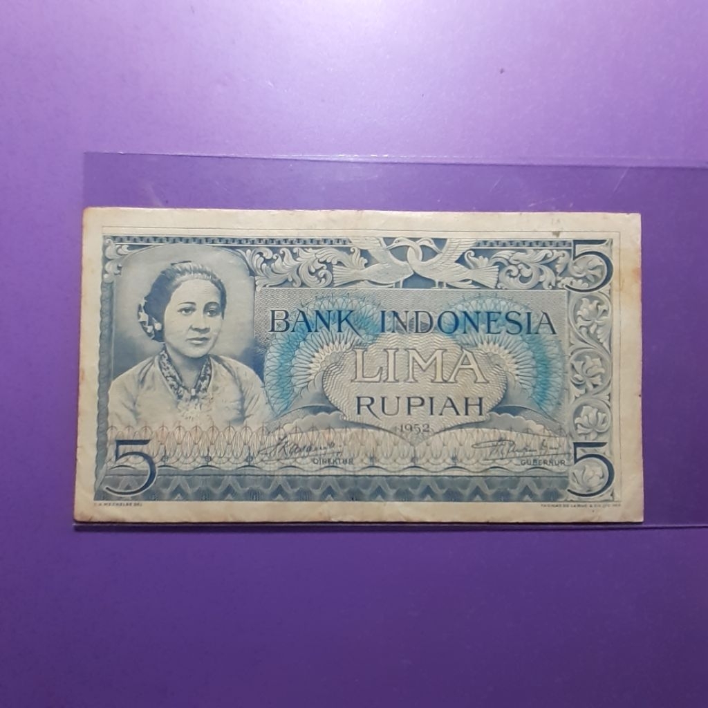 Uang 5 rupiah budaya 1952