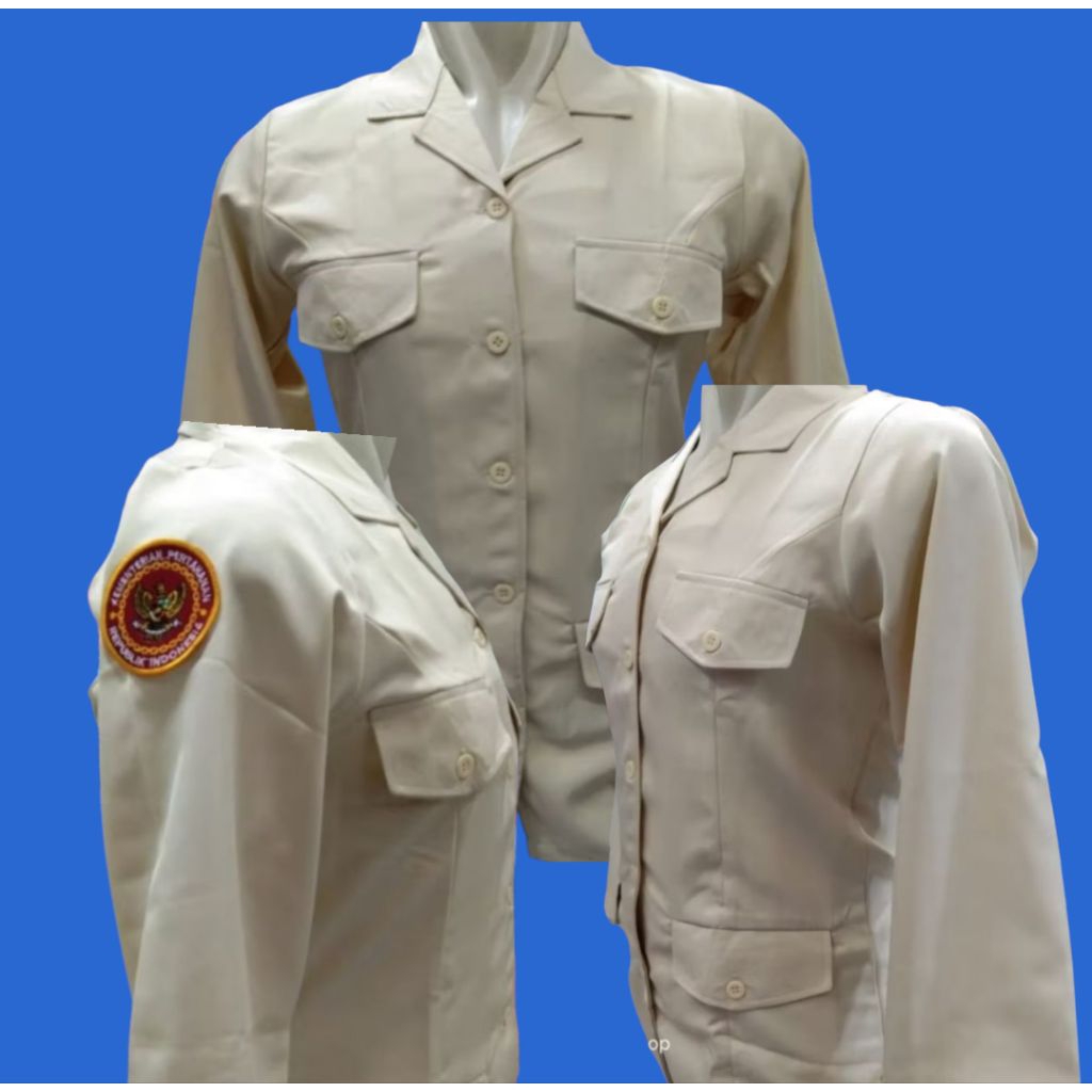 KEMEJA KEMHAN PDH WANITA/SERAGAM PDH KEMHAN WANITA/KEMEJA PDH KEMHAN