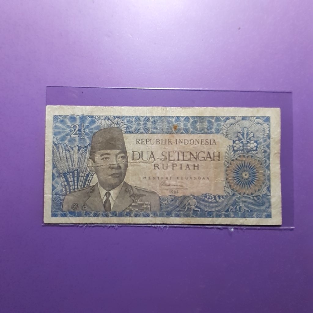 uang kuno 2,5 rupiah sukarno
