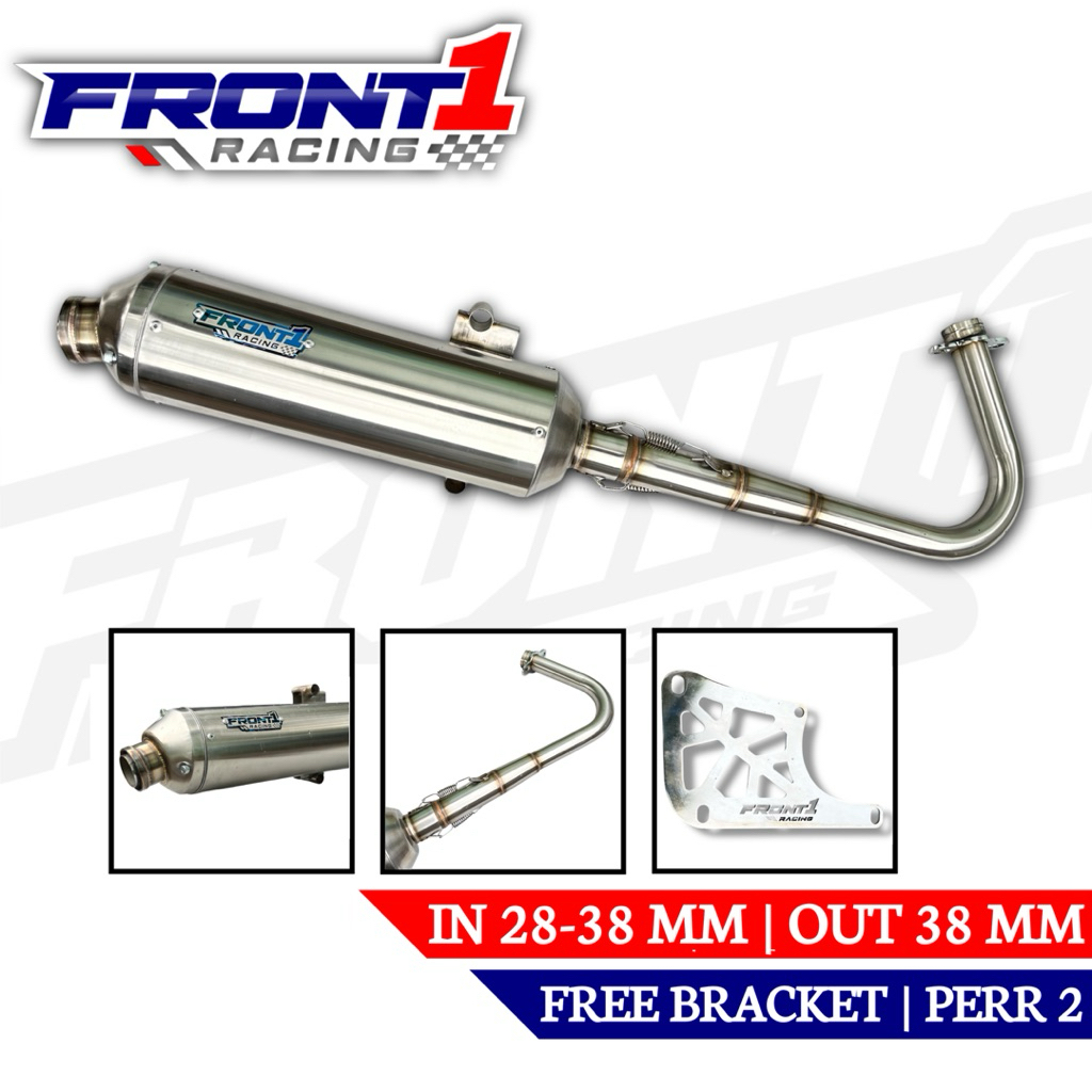 Knalpot Standar Racing Ceklis FRONT1 Racing Mio Sporty Smile - In 38Mm Sarteng