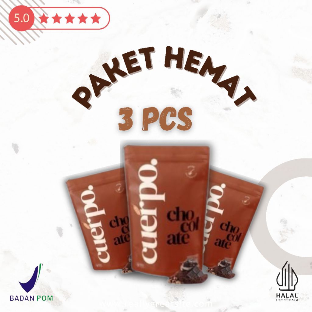 PAKET 3 Cuerpo Susu Tinggi Kalori Dan Penggemuk Badan Rasa Coklat Halal Bpom