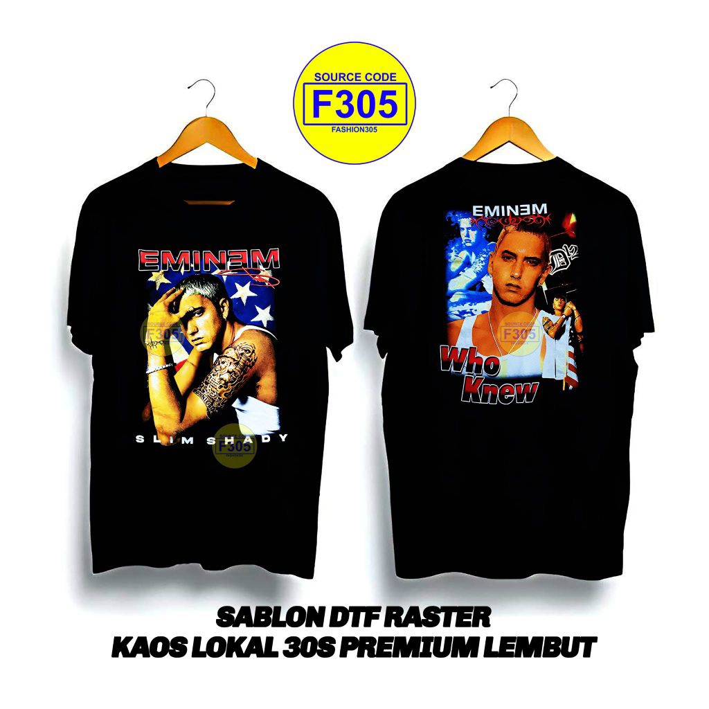 KAOS MUSIK EMINEM BOOTLEG DTF RASTER
