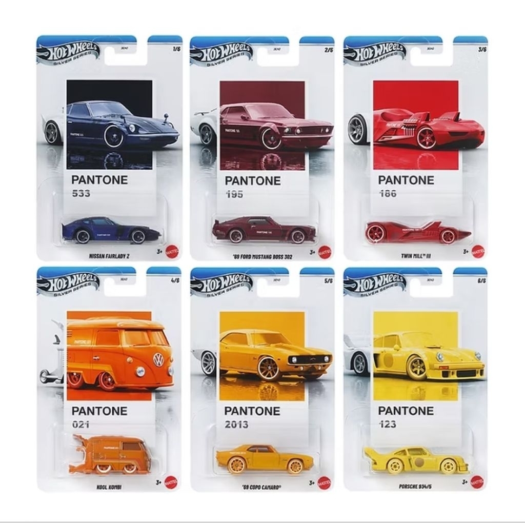 New Hot Wheels Pantone Silver Series 2026 | Porche 934/5 (123), Volkswagen VW Kool Kombi (021), Niss