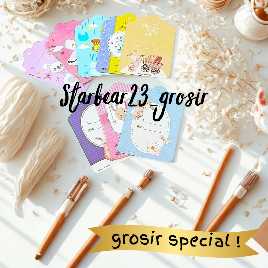 PAPER TAG/GIFT TAG WELCOME BABY SANSANWAWA