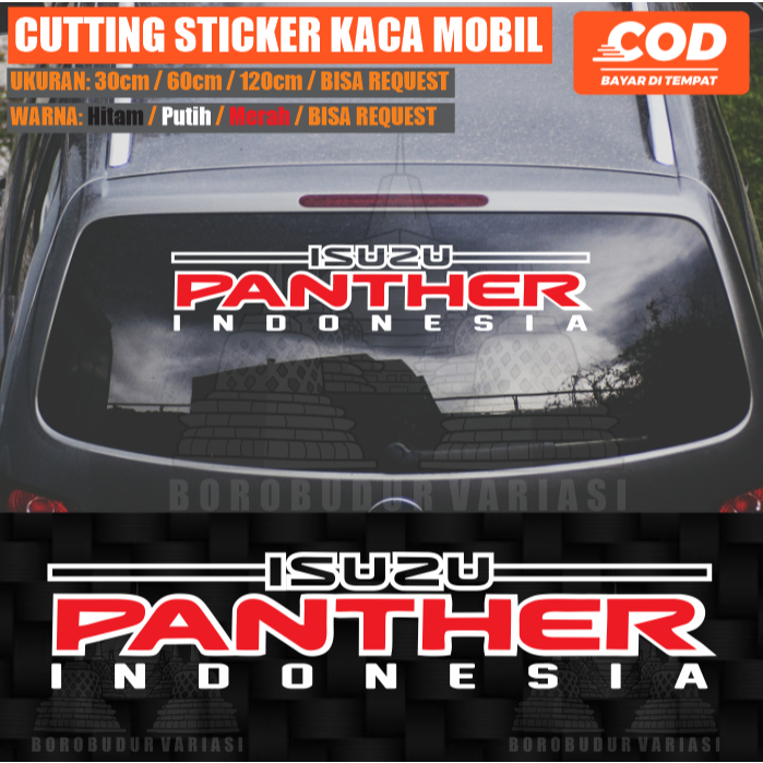 Sticker izusu Panther menyala untuk mobil kaca depan
