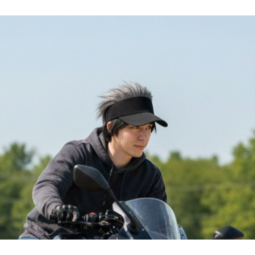 Topi Rambut Palsu Model Visor Topi Wig Rambut Palsu Bulu Korea Topi Bulu Rasfur Korea Topi Visor Ram