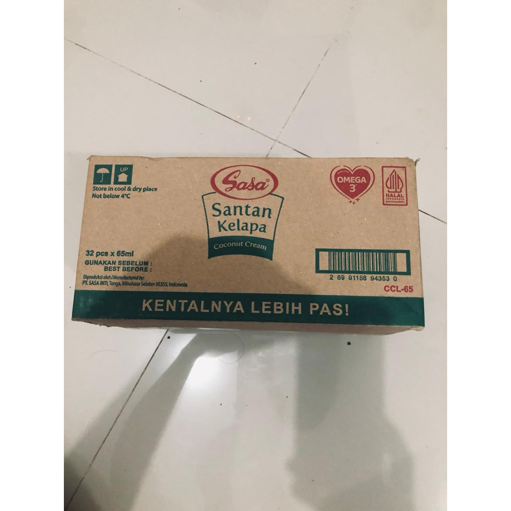 Santan Sasa/santen sasa/santan 65ml/santan karton