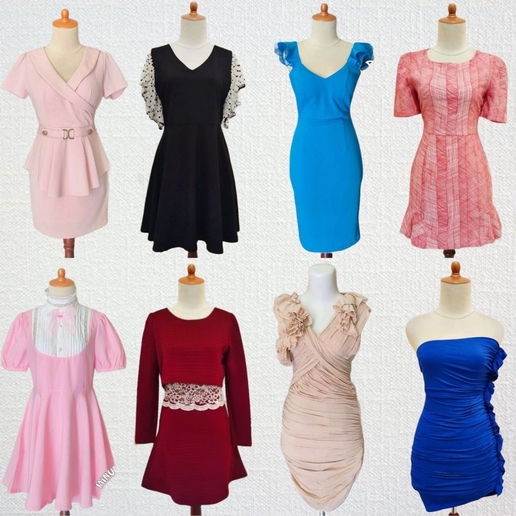 [VOL 1] DRESS PRELOVED | Y2K | formal | casual | brukat | satin | press body | fit body | slim fit |