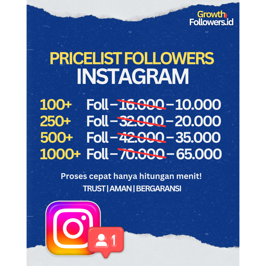 [PROMO] FOLLOWERS INSTAGRAM REAL AKTIF 100%-TAMBAH FOLLOWERS INSTAGRAM
