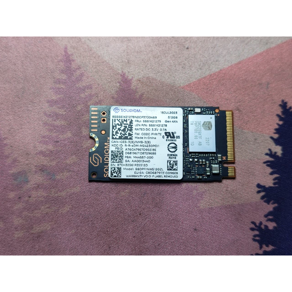 SSD SOLIDIGM 512GB M.2 NVME PCIe Gen4 4x4 2242