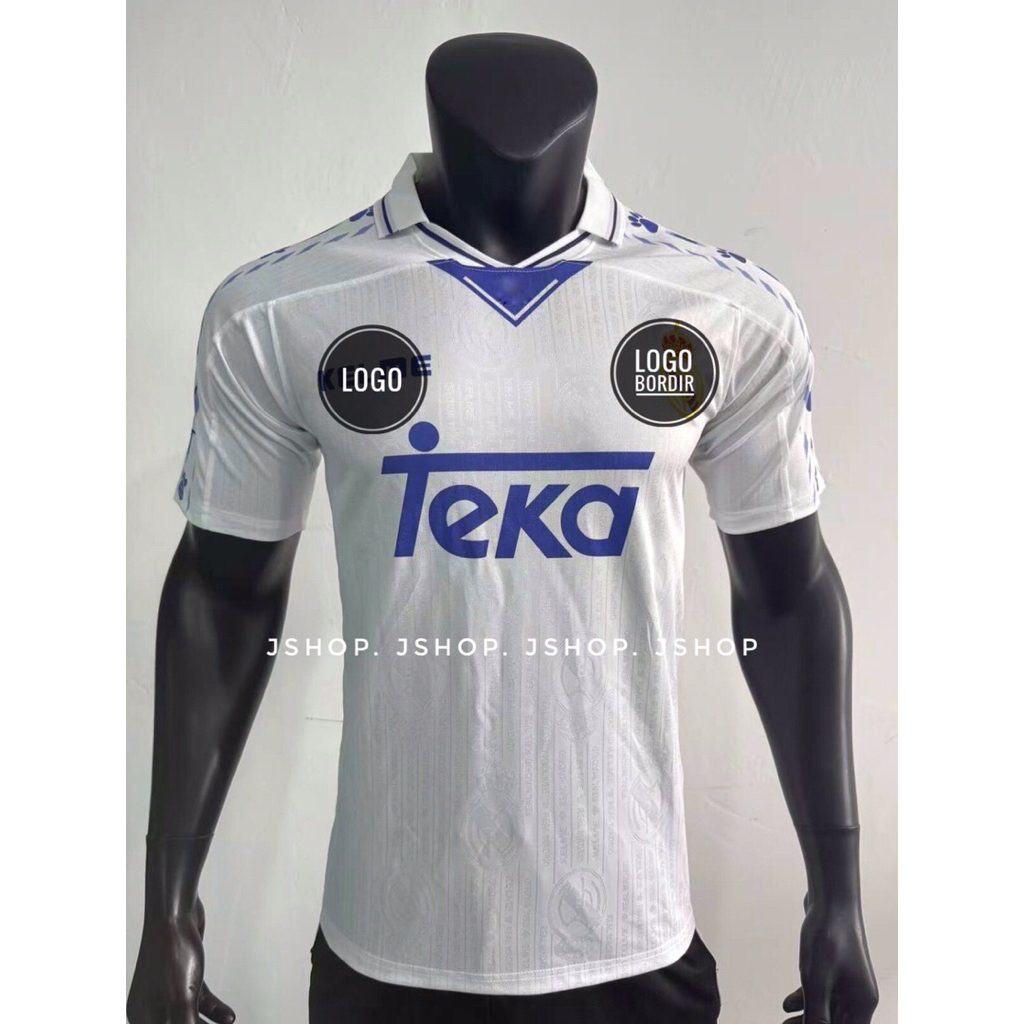 JERSEY BAJU BOLA RETRO MADRID HOME 1996 JERSEY BOLA BLOKCORE RETRO 1996