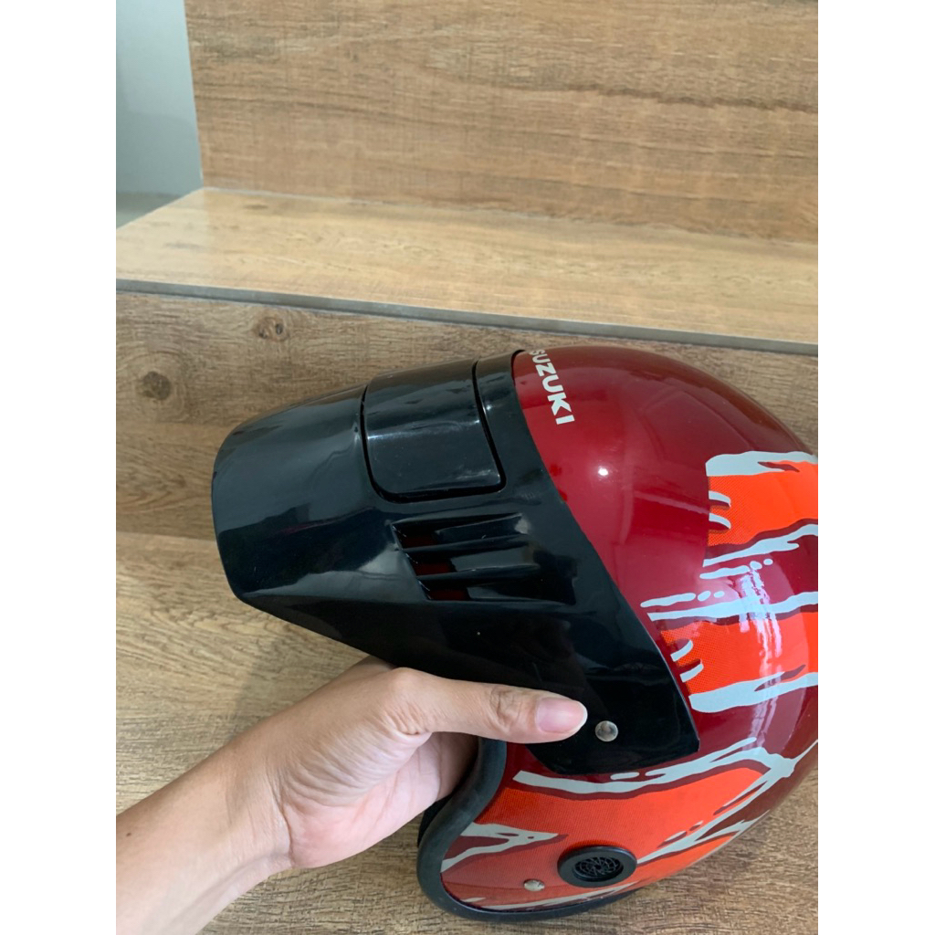 Helm Suzuki TS 125 HELM SUZUKI HALFACE ORIGINAL NOS