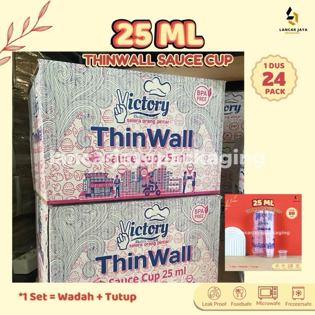Cup Saos Cup Sambal Victory 25ml 1dus 1.200 pcs