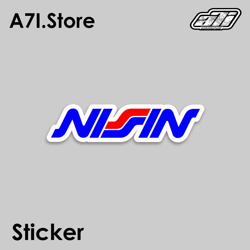 Sticker Logo NISSIN Sticker Sponsor Racing Stiker brand Sticker print&cut Vinyl Laminasi Glossy / NI